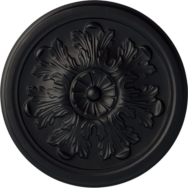 Ekena Millwork Legacy Acanthus Ceiling Medallion (Fits Canopies up to 3 1/2"), 12 3/4"OD x 7/8"P, Steel Gray CM12LESGS - main